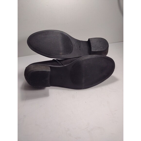 Torrid Black Faux Suede Side Dip / Zip Heel Ankle Booties Boots, Womens 10 .5 WW - Picture 6 of 15